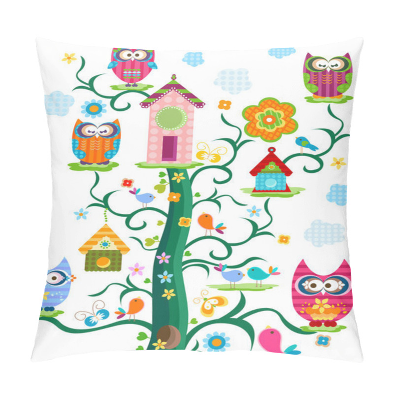 Personality  Owl`s Tree Pillow Covers