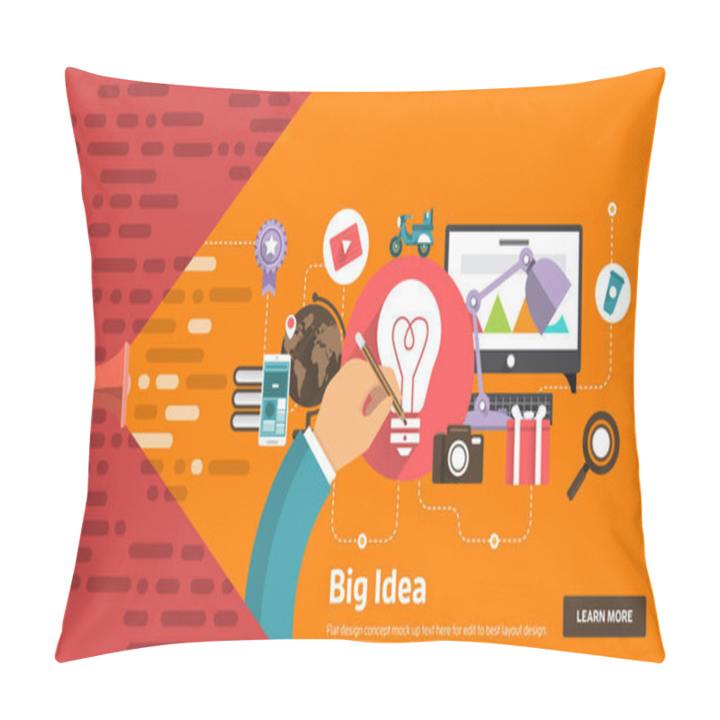 Personality  Concept Promoting Digital Marketing Topic In Online Business  Pillow Covers