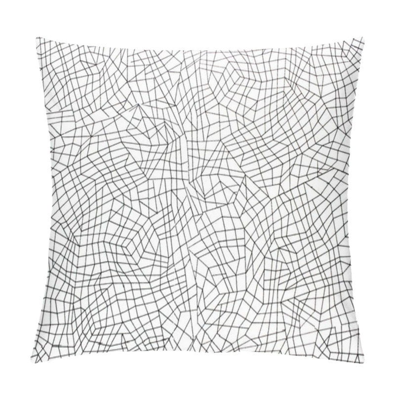 Personality  The Texture Is Modern And Stylish With Thin Lines That Form A Regular Repetitive Distortion Of The Linear Grid With Hexagonal Triangles Of Diamond Squares. Fashionable Geometric Design Pillow Covers