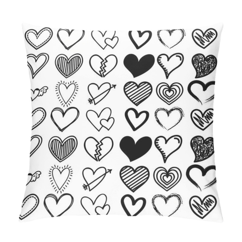 Personality  Beautiful Seamless Romantic Pattern With Hearts Pillow Covers