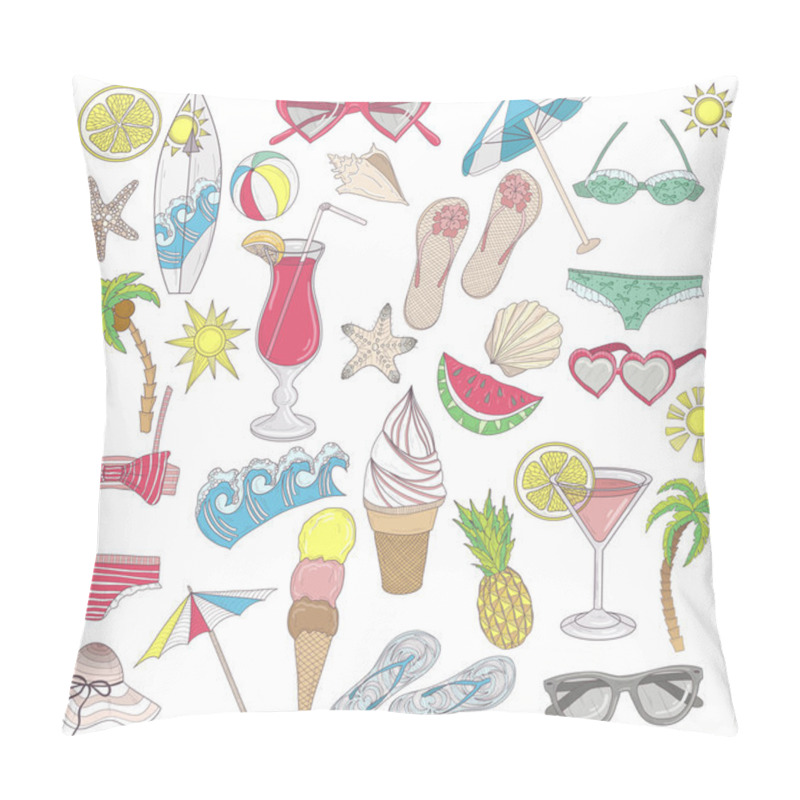 Personality  Summer Beach Elements Set Pillow Covers