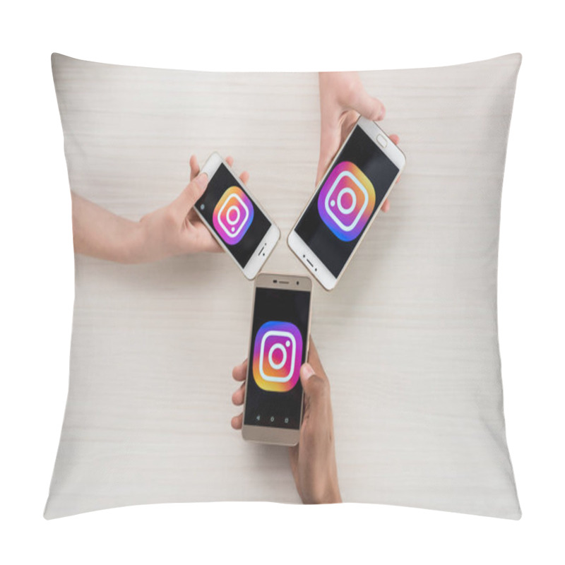 Personality  Teenagers Holding Smartphones  Pillow Covers