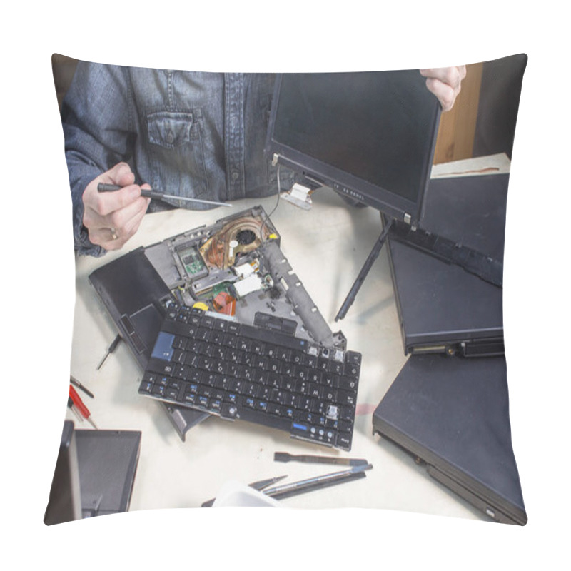 Personality  Computer Service. Service Technician. Opening The Laptop. Screen Replacement. Pillow Covers