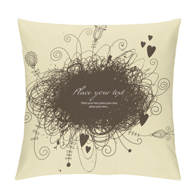 Personality  Grunge Floral Background Pillow Covers