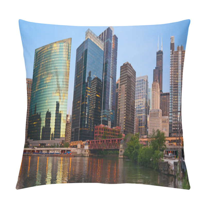 Personality  Chicago Downtown Riverside. Pillow Covers