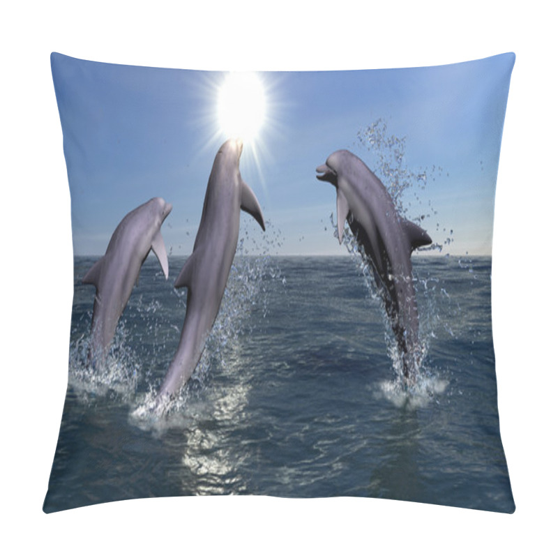 Personality  Three Dolphins Pillow Covers