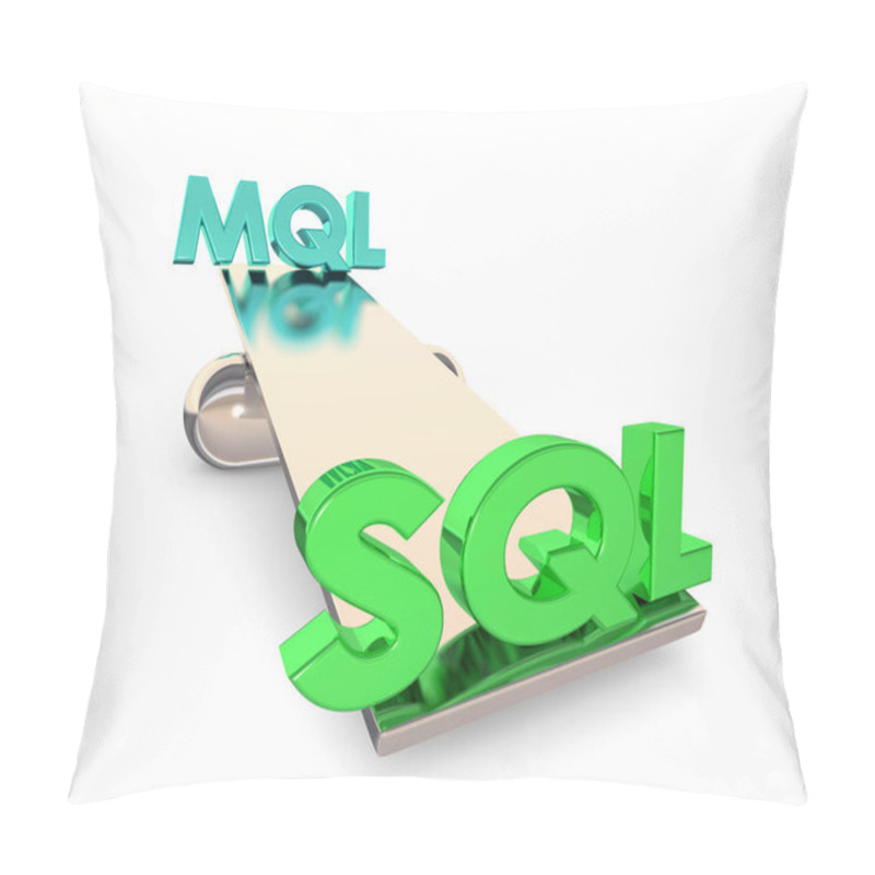 Personality  MQL SQL, Marketing And Sales  Balance, 3d Illustration Pillow Covers