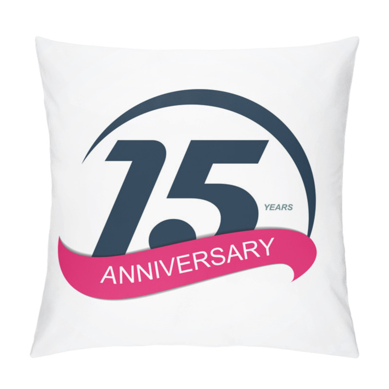 Personality  Template Logo 15 Anniversary Vector Illustration Pillow Covers