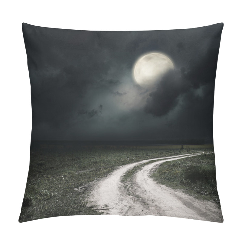 Personality  Moonrise Over Ground Road Pillow Covers