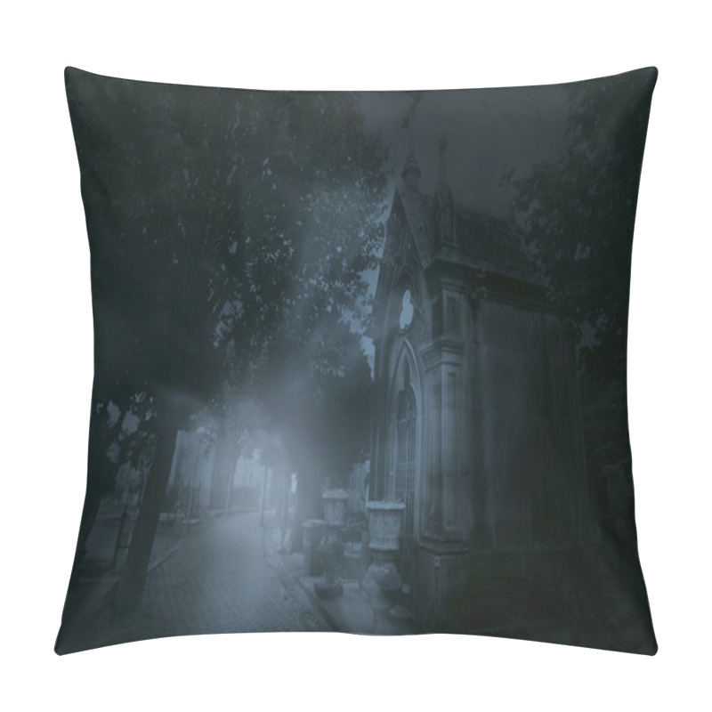 Personality  Foggy Old European Cemetery Pillow Covers