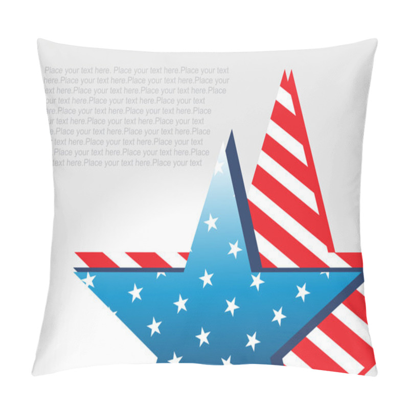 Personality  Us Background With Set Of Star Pillow Covers