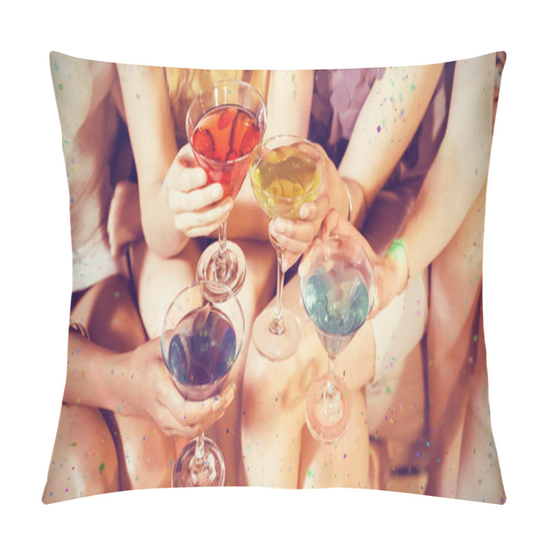 Personality  Girls With Cocktails Toasting Pillow Covers