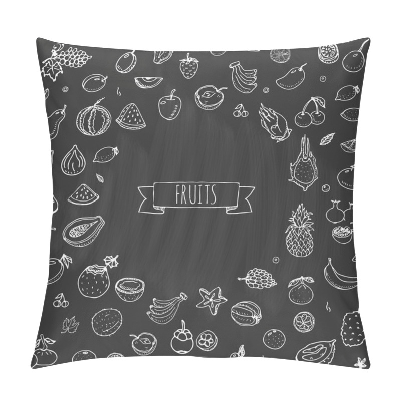 Personality  Fruits Icons Set Pillow Covers