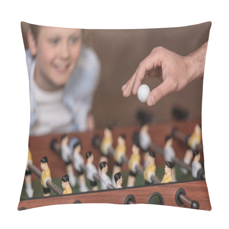 Personality  Boy Playing Table Football Pillow Covers