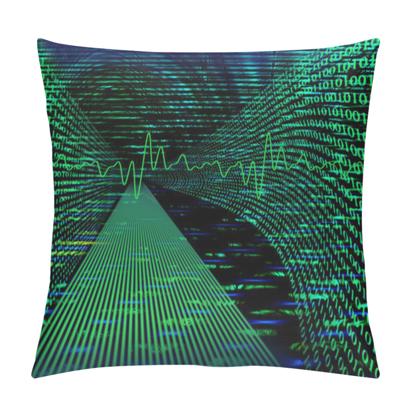 Personality  Internet Concept - Binary Code Pillow Covers