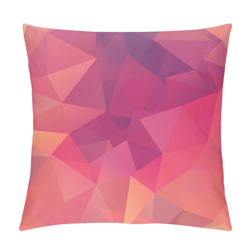 Personality  Abstract Background Consisting Of Red, Orange Triangles, Vector Illustration Pillow Covers