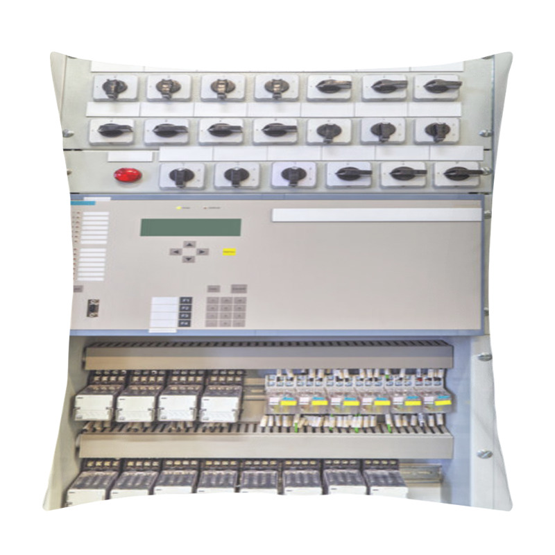 Personality  Electrical Control Panel With Electronic Devices In Electrical Substation Pillow Covers