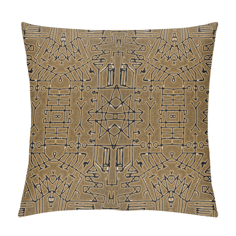 Personality  Tribal Geometric Symbols Seamless Pattern Pillow Covers