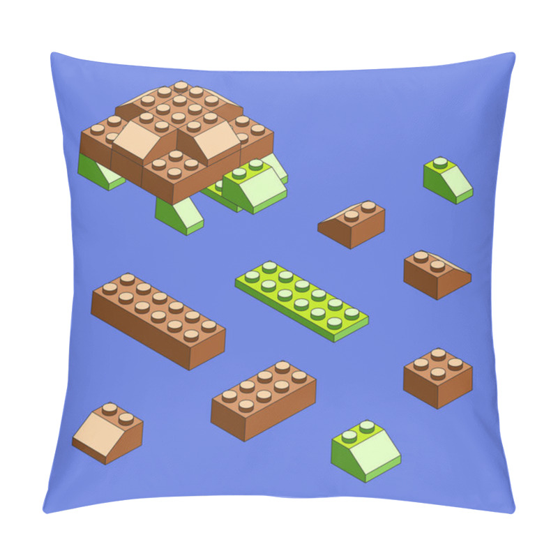 Personality  Blocks And Elements To Create Funny Figures. Flat Design. Pillow Covers