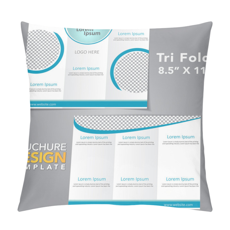 Personality  Tri Fold Brochure Design Pillow Covers