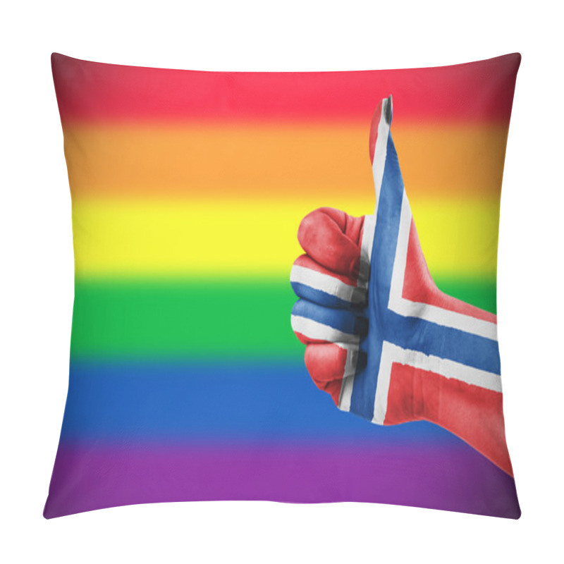 Personality  Positive Attitude Of Norway For LGBT Community Pillow Covers