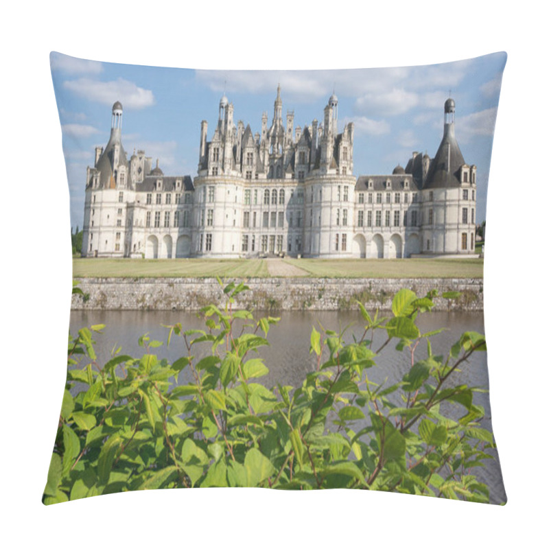 Personality  Chambord Castle And Its Reflection Near Blois, France Pillow Covers