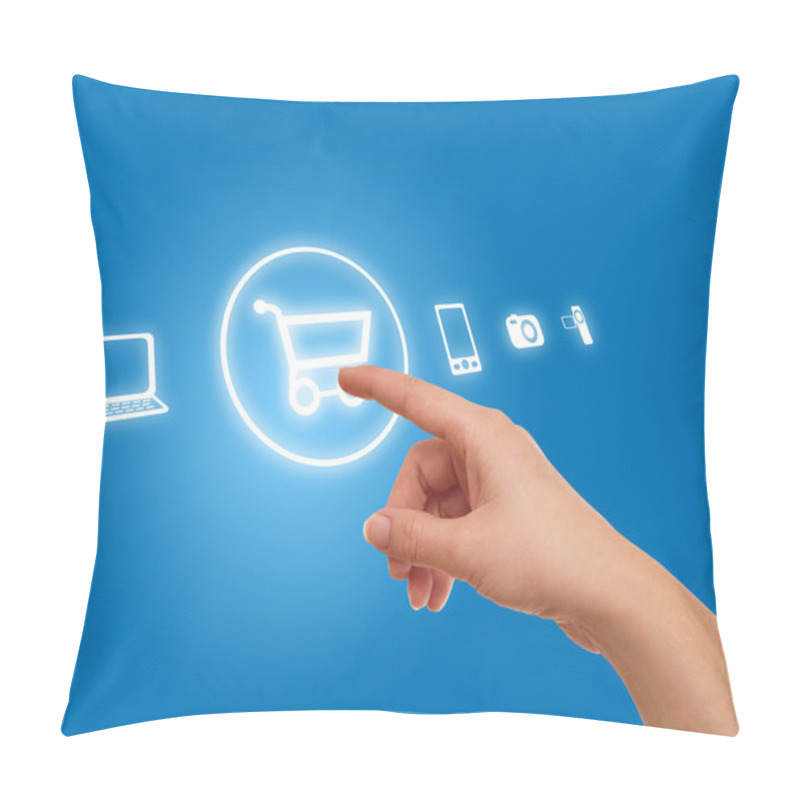 Personality  Hand Choosing Shopping Cart Symbol Pillow Covers