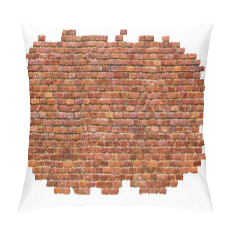 Personality  Part Of A Brick Wall, Isolated On White Background Pillow Covers