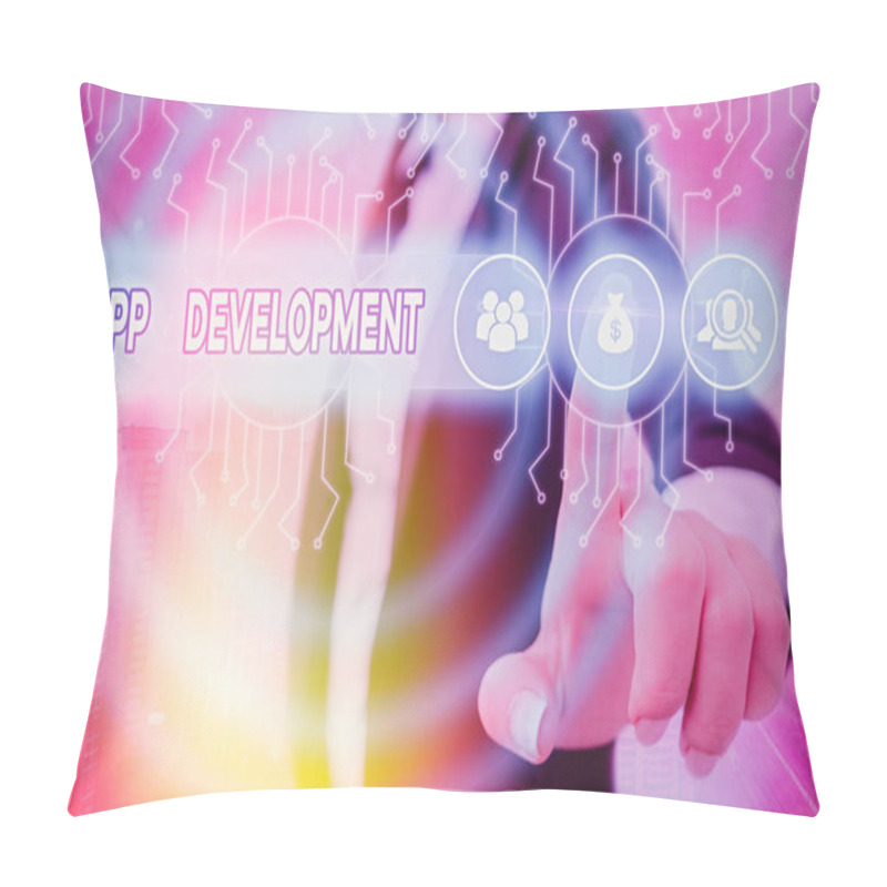 Personality  Word Writing Text App Development. Business Concept For Development Services For Awesome Mobile And Web Experiences. Pillow Covers