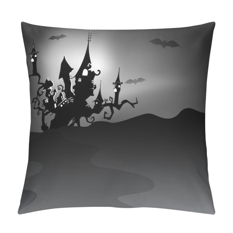 Personality  Scary Halloween Night Background. EPS 10. Pillow Covers