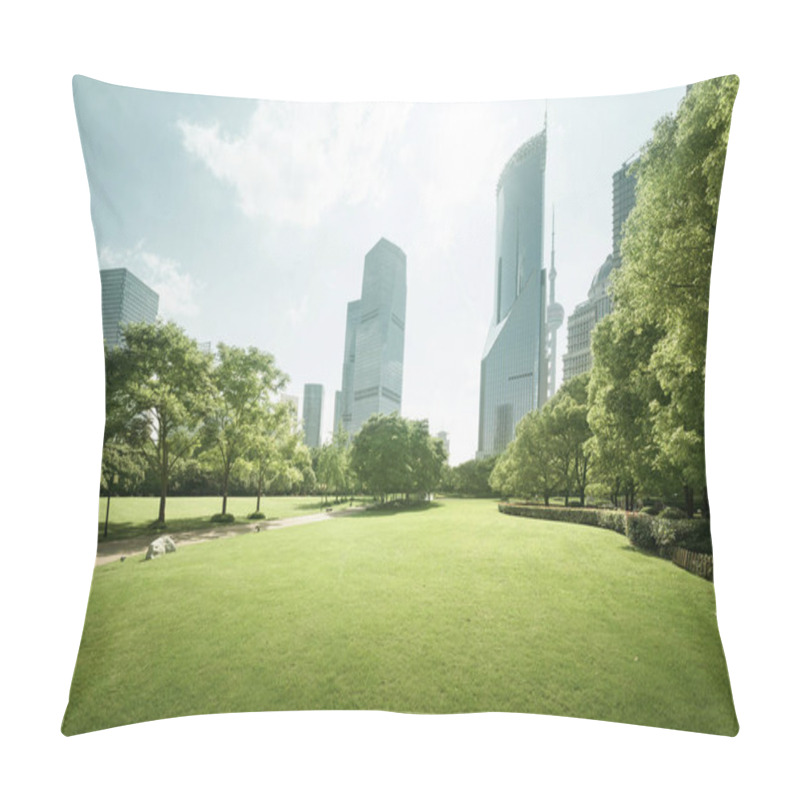 Personality  Green Space, Lujiazui Central, Shanghai, China Pillow Covers