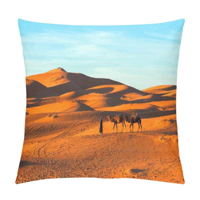 Personality  Sahara Desert Near Merzouga Village. Pillow Covers