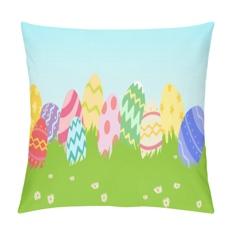 Personality  Easter Egg In Row Pillow Covers