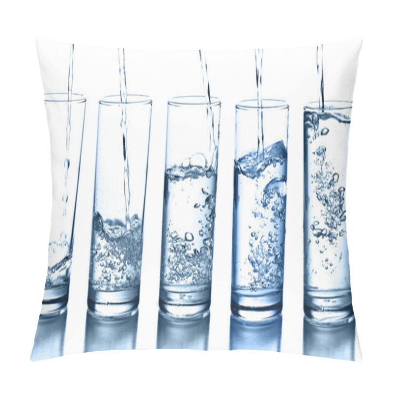 Personality  Pouring Water In A Glass Collection Isolated Pillow Covers