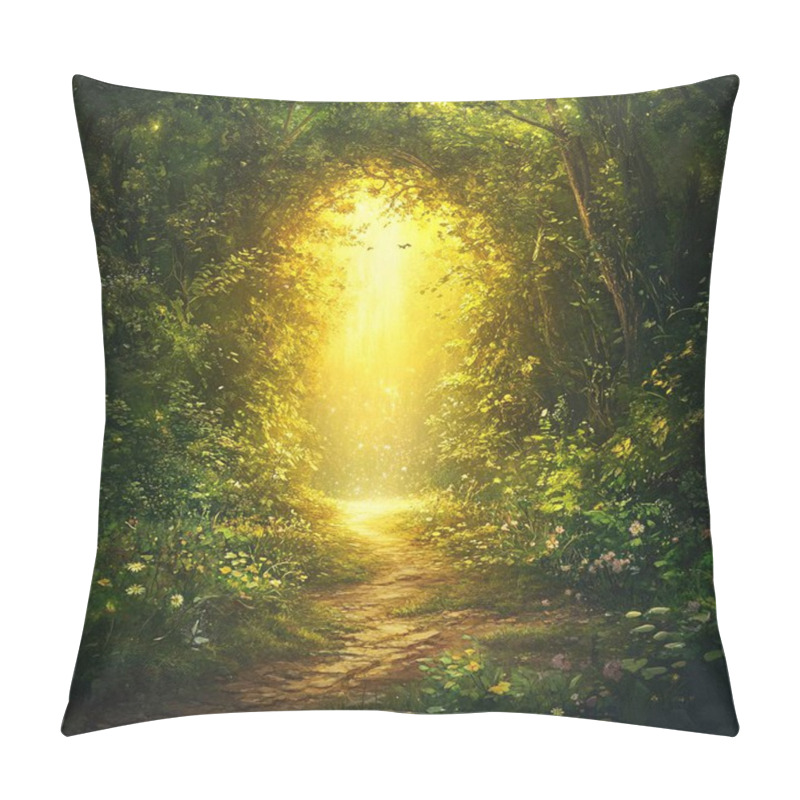 Personality  Forest Path, Fantasy Forest, Illustration Pillow Covers