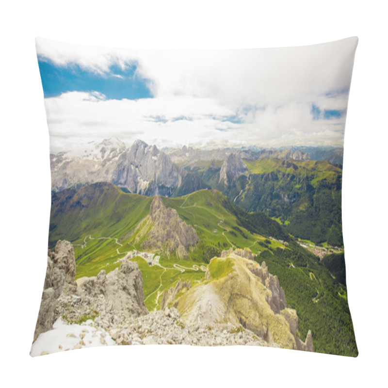 Personality  Pordoi Pass Mountain Road Pillow Covers