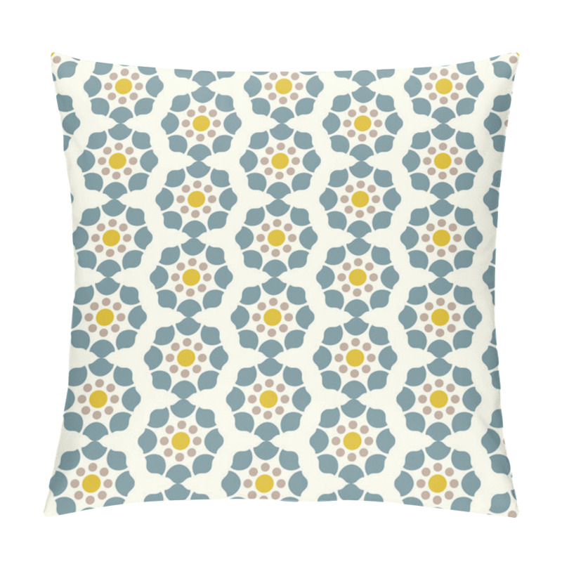 Personality  Dark Blue Retro And Modern Flower Pattern On Pastel Background Pillow Covers