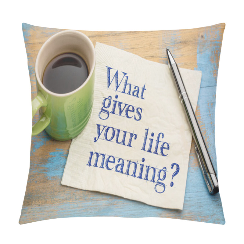 Personality  What Gives Your Life Meaning Question Pillow Covers