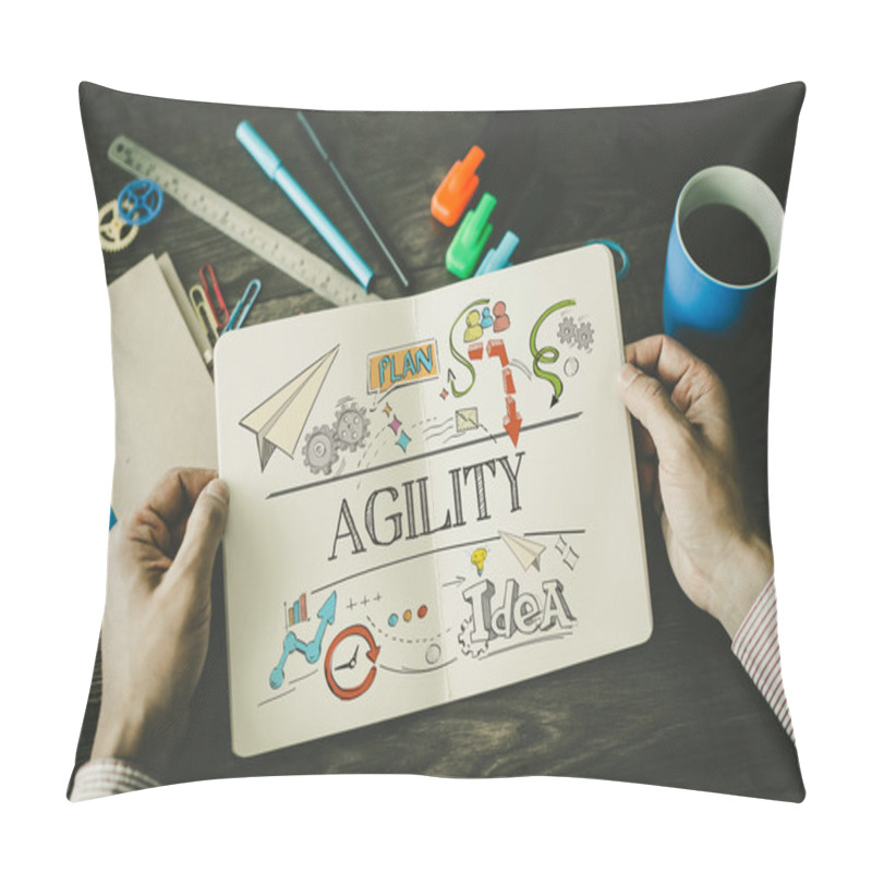 Personality  AGILITY Sketch On Notebook Pillow Covers