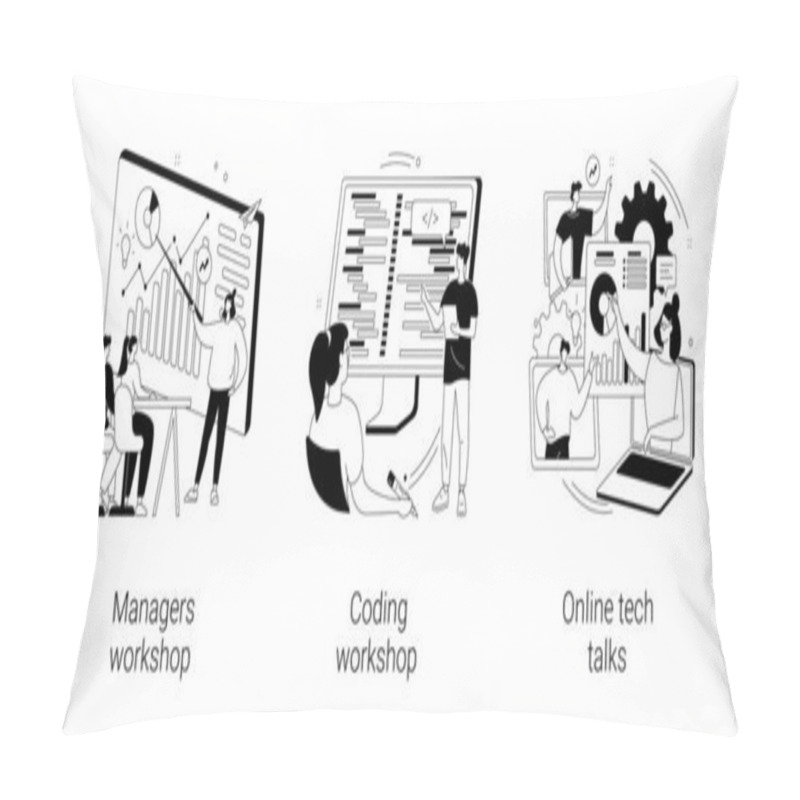 Personality  Employee Skills Training Abstract Concept Vector Illustrations. Pillow Covers