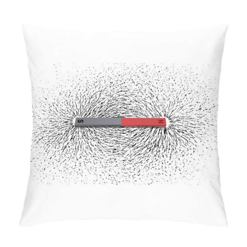 Personality  Iron Filings Around A Magnet Pillow Covers