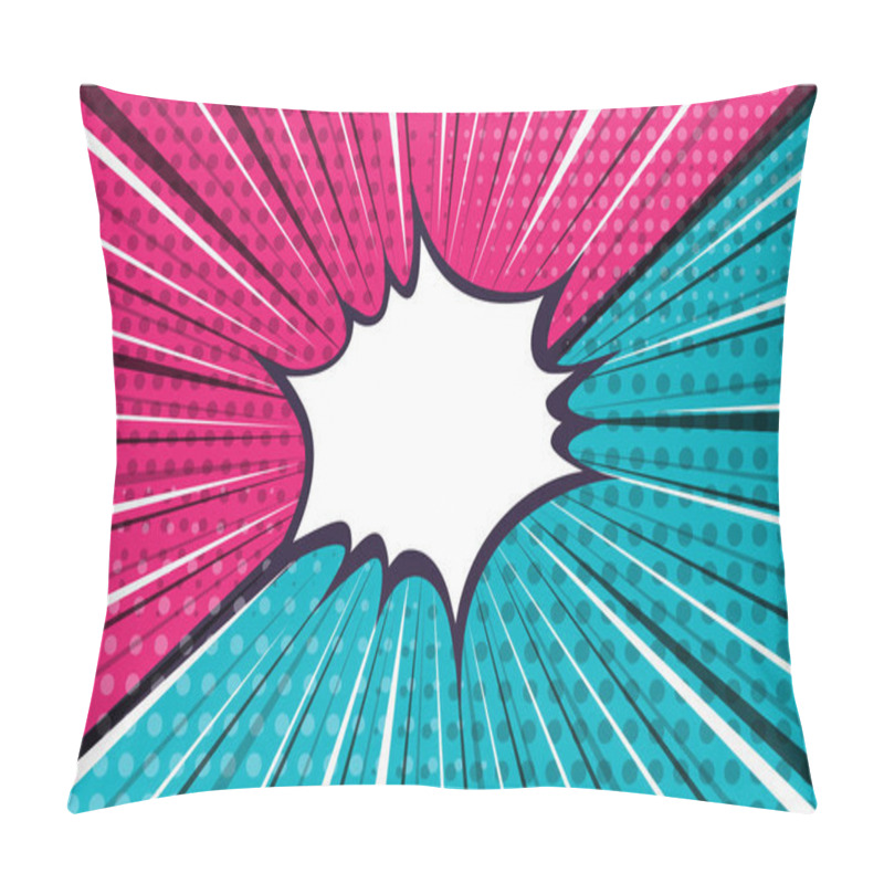 Personality  Bright Pink And Blue Versus Retro Comic Background Pillow Covers