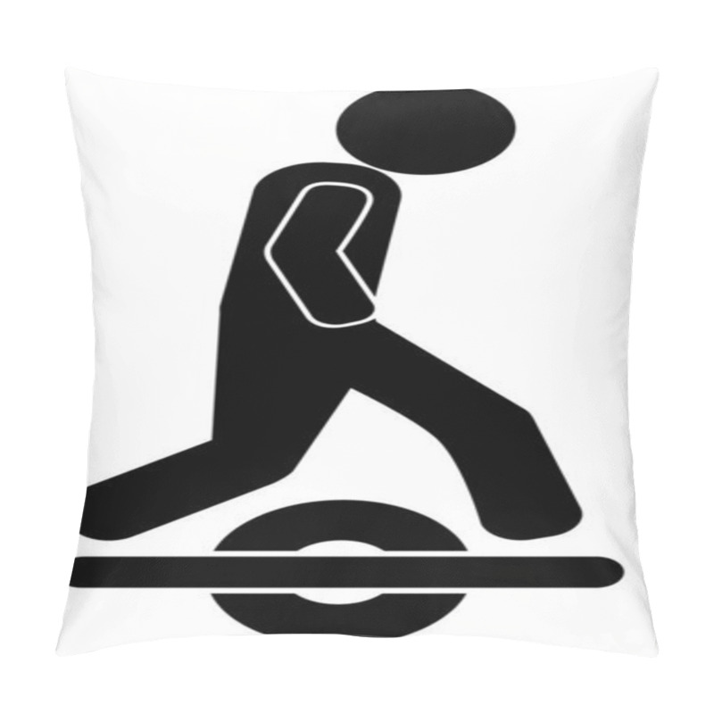 Personality  Raster Man Drive One Wheel Icon Illustration Pillow Covers