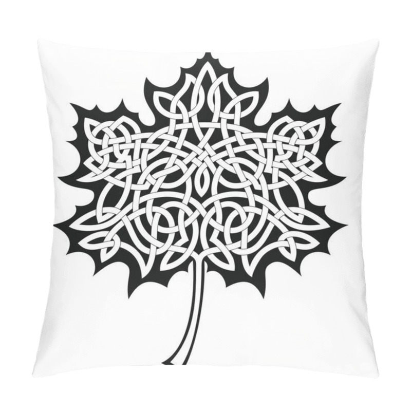 Personality  Maple Leaf With Celtic Ornament. Pillow Covers