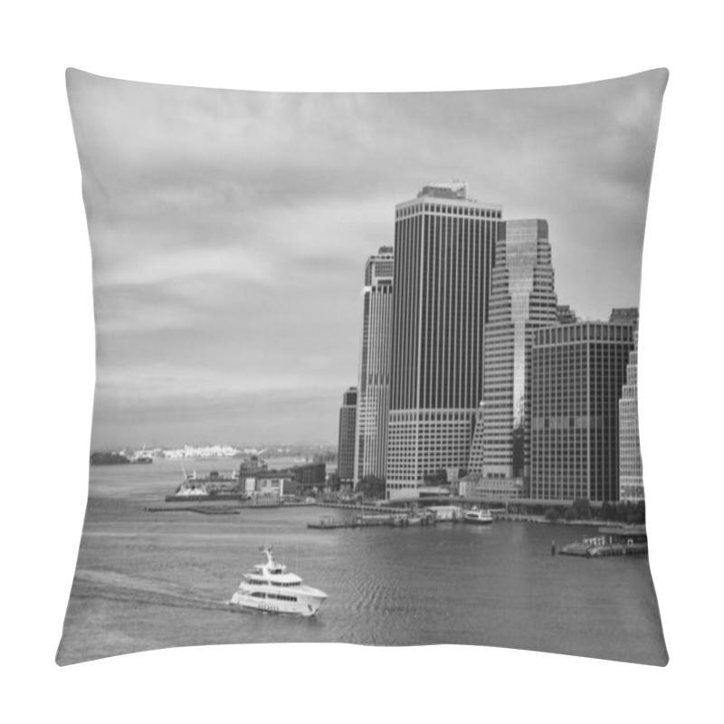 Personality  Cityscape In Metropolis City. City Downtown Skyline. Horizon With Architecture. Cityscape Skyline Building Architecture. City Architectural Cityscape Harbor. New York City Harbor. Way To Manhattan. Pillow Covers