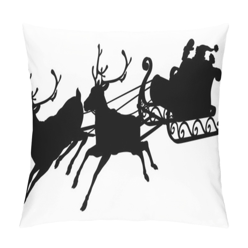 Personality  Santa Sleigh Silhouette Pillow Covers