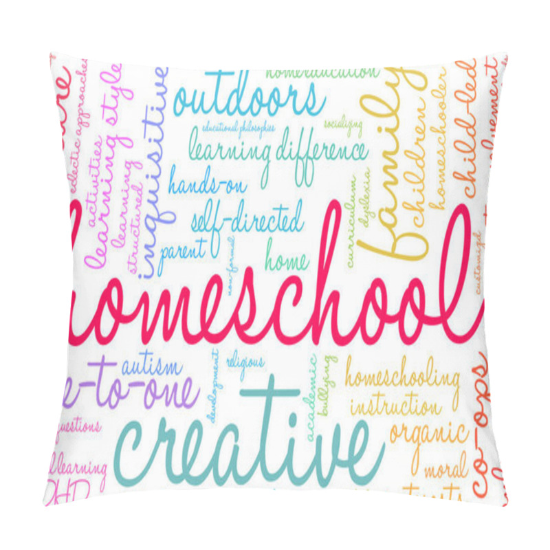 Personality  Homeschool Word Cloud Pillow Covers