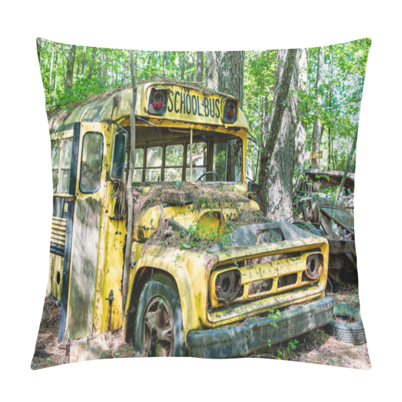 Personality  Yellow Chevrolet School Bus Pillow Covers