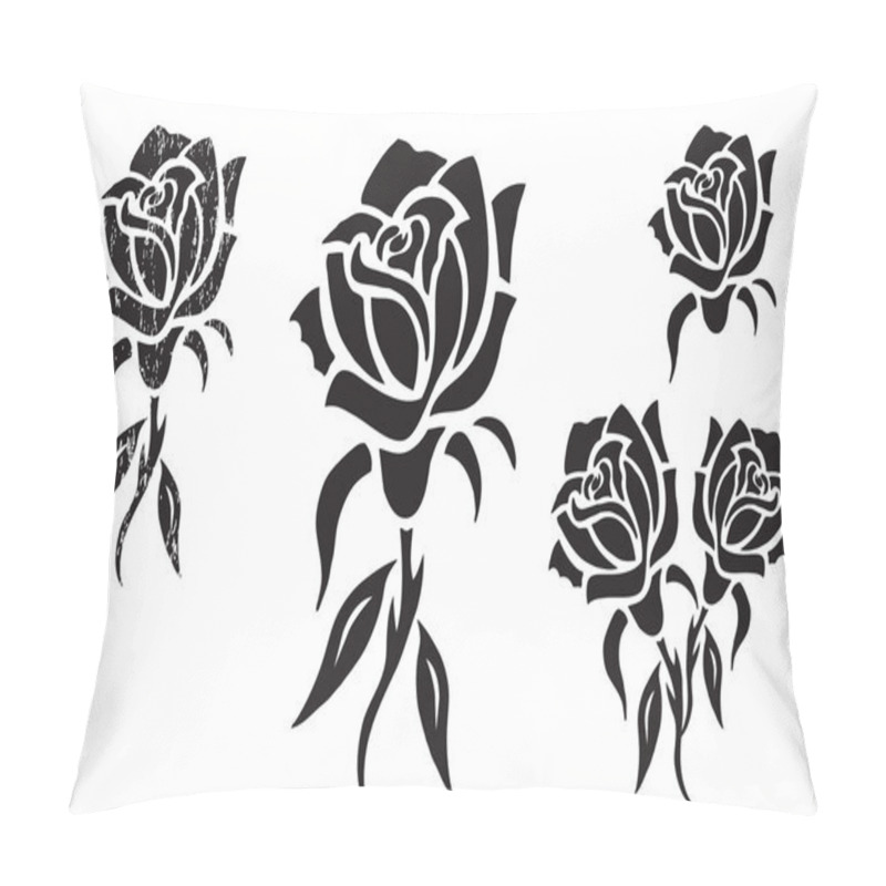 Personality  Black Rose Pillow Covers