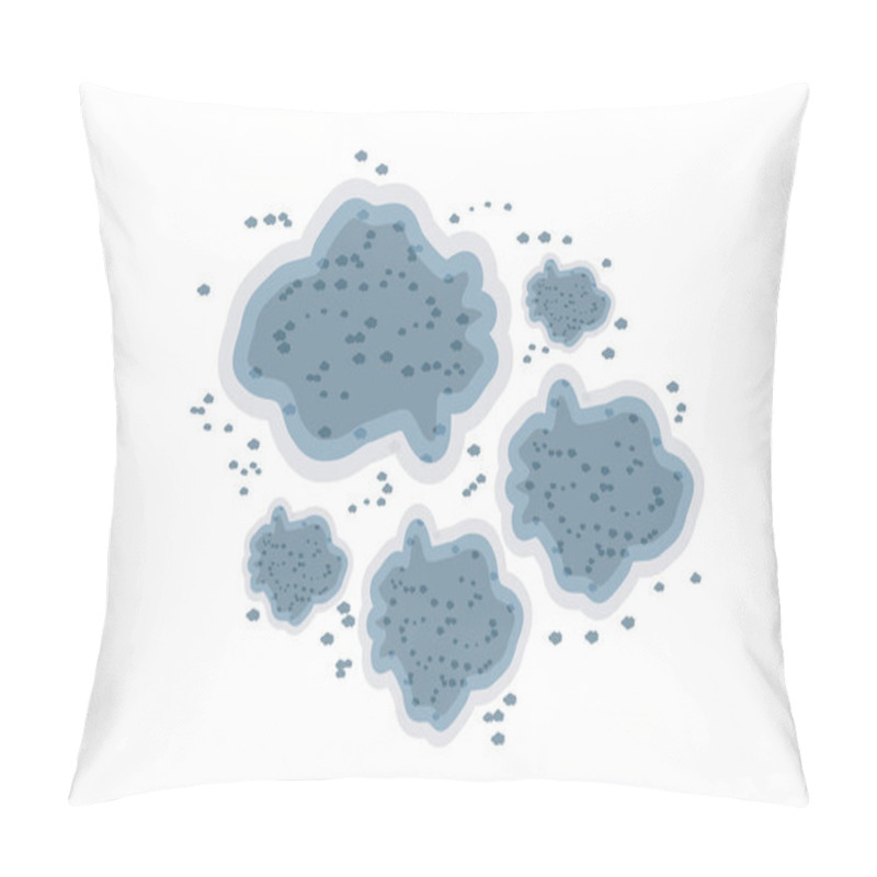 Personality  Mold Icon Isolated On White Background. Round Mildew Mycelium. Fungi Growing On Food. Grey Round Fungal Mucor Surface. Concept Of Condensation, Damp, High Humidity And Respiratory Problems. Stock Vector Illustration  Pillow Covers